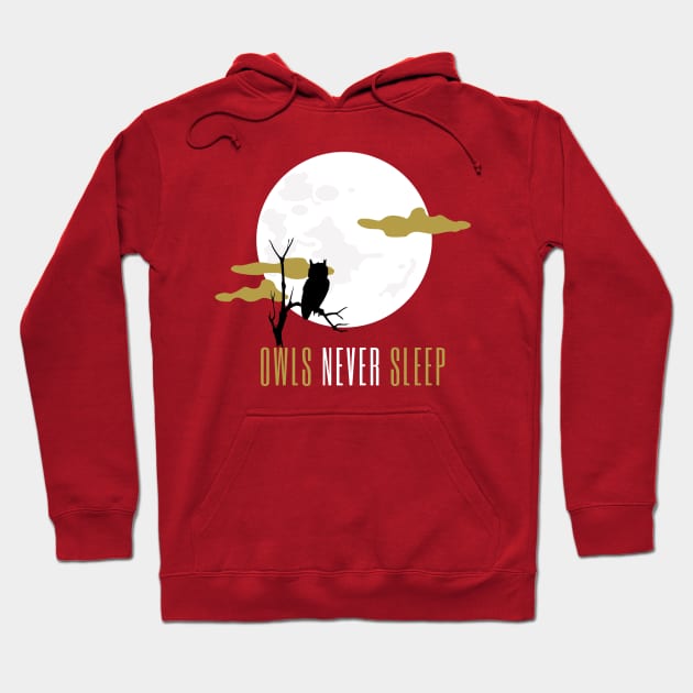 Owls never sleep funny humor art Hoodie by TTWW Studios